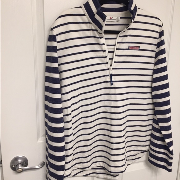 Vineyard Vines Striped Quarter Zip - Picture 2 of 8
